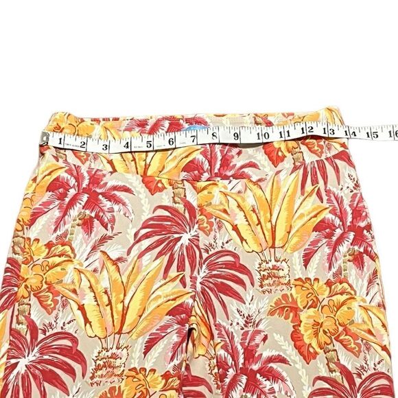 J. McLaughlin Women’s Maise Tropical Palm Print Pull Ankle Pants, Size 2 - Picture 5 of 10